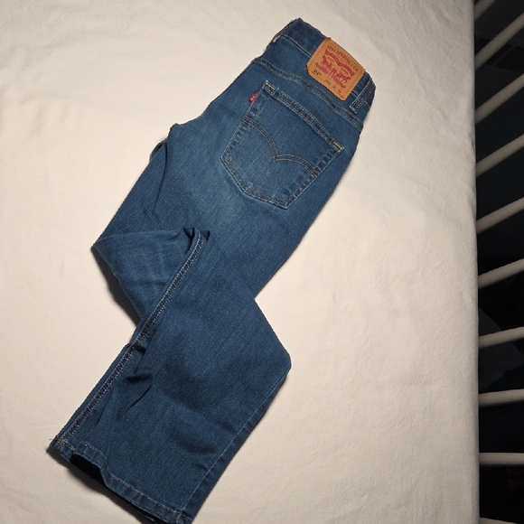 Levi's 514 Slim Boys Blue Jeans Size 14 reg Adjustable Waist 27 Length 29  EC - Picture 7 of 9